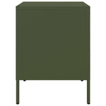 ZNTS Bedside Cabinet Olive Green 36x39x50.5 cm Steel 843062