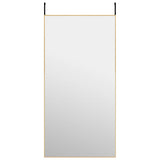 Door Mirror Gold 50x100 cm Glass and Aluminium 327420