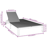 ZNTS Sunbed with Cushions and Wheels 2-Person Brown Poly Rattan 42004132