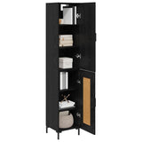 Highboard Black Oak 34.5 x 34 x 180 cm Engineered Wood 3416217