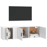 2 Piece TV Cabinet Set White Engineered Wood 3188422
