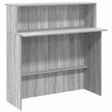 Reception Desk Grey Sonoma 100x50x103.5 cm Engineered Wood 859029