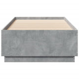 Bed Frame with LED without Mattress Concrete Grey 100x200 cm 3209628