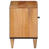 TV Cabinet with Door Natural 80 x 33 x 46 cm Solid Mango Wood 4018275