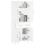 Highboard White 69.5x34x180 cm Engineered Wood 3198137