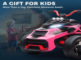 12V Kids Electric Ride On Car with 3 Wheeler, MP3 Player, Horn, 2 Speeds, LED Lights for Boys & T3398P422431