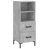 Highboard Concrete Grey 34.5x34x180 cm Engineered Wood 3200261