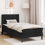 Bed Frame with Mattress with Headboard Black 90 x 190 cm Velvet 3415258
