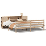 Bookcase Bed without Mattress 180x200 cm Super King Solid Wood Pine 3321858