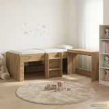 Kids'High Bed Frame with Desk 2 pcs Artisan Oak 3423485