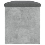 Storage Bench Concrete Grey 102x42x45 cm Engineered Wood 835057