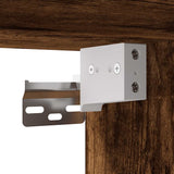 Wall-mounted Bedside Cabinet with LED Lights Smoked Oak 836820