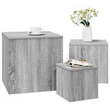 Side Tables 3 pcs Grey Sonoma Engineered Wood 815988