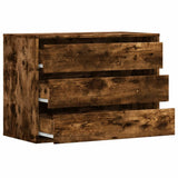 Corner Chest of Drawers Smoked Oak 80x41x58 cm Engineered Wood 852856