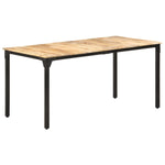 ZNTS Dining Table 160x80x76 cm Rough Mango Wood 321974