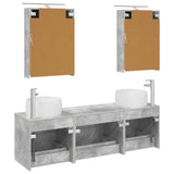 Bathroom Furniture Set 5 pcs Concrete Grey 3406994