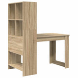 Desk with Shelf Sonoma Oak 122 x 67 x 145 cm Engineered Wood 3337259