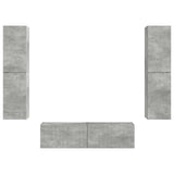 TV Cabinet Set 6 pcs Concrete Grey Engineered Wood 3409126