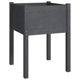 Garden Planters 2 pcs Grey 50x50x70 cm Solid Pinewood 810804