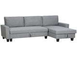 Three-Seater Storage Sofa Bed - Grey T3398P424873