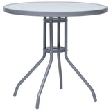 5 Piece Garden Dining Set Aluminium and Textilene Silver 3070657