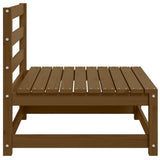 Garden Middle Sofas 2 pcs Honey Brown Solid Wood Pine 805683