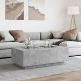 Coffee Table with Infinity LED Concrete Grey 116x69x40 cm 3284059