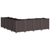 Garden Planter Brown 160x160x53 cm PP 367870