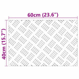 Stair Tread Rectangular 2 pcs Silver 60 x 40 cm Aluminium 4104325