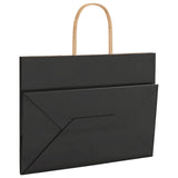 Paper Bags 250 pcs with Handles Black 32x17x25 cm 4101649