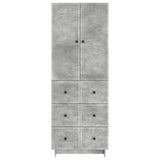Cabinet Set 2 pcs Concrete Grey 66 x 34.5 x 90 cm 3416379