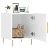 Bedside Cabinets 2 pcs High Gloss White 40x40x50 cm Engineered Wood 827537