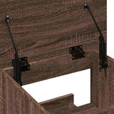 Lectern with Wheels & Drawer Brown Oak 55x55x107 cm Engineered Wood 848030