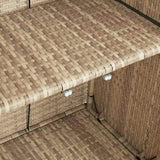 Storage Cabinet with Shelf Beige 100 x 36 x 102 cm Rattan 4103824