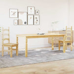 ZNTS 3 Piece Dining Set Panama Solid Wood Pine 3345206