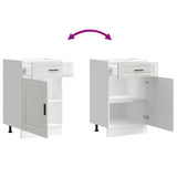 Kitchen Base Cabinet Porto High Gloss White Engineered Wood 853959