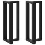 ZNTS Console Table Legs T-Shaped 2 pcs Black 25x28x cm Steel 4013040