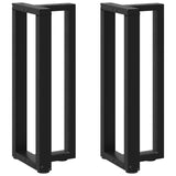 ZNTS Console Table Legs T-Shaped 2 pcs Black 25x28x cm Steel 4013040