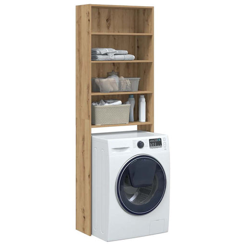 ZNTS Washing Machine Cabinet Artisan Oak 64x24x190 cm 856644