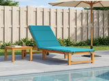Sunlounger Cushion GEMERT 100% Polyester Turquoise 948527