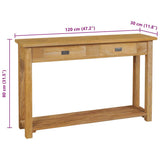 Console Table Solid Teak 120x30x80 cm 244482
