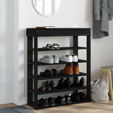 Shoe Rack Black 80x30x98 cm Engineered Wood 859933