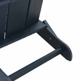 Folding Adirondack Chair Navy Blue 80.5 x 74.5 x 92 cm HDPE 42006618