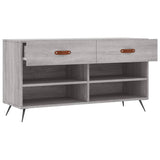 Shoe Bench Grey Sonoma 102x35x55 cm Engineered Wood 829714