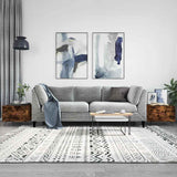 Coffee Tables 2 pcs Smoked Oak 50x50x40 cm Engineered Wood 829343