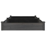 Garden Raised Bed with Liner Grey 240x120x25 cm Solid Wood Fir 364303