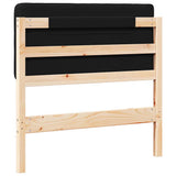 Upholstered Headboard Brown and Black 90 cm Solid Pine Wood 880090