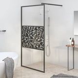Shower walls Black 115 x 195 cm Glass and Aluminium 151883