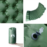 Self Inflating Camping Mattress with Pillows 2-Person Green 4007102