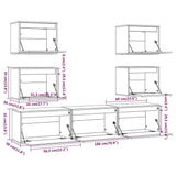 TV Cabinets 7 pcs Solid Wood Pine 3100224